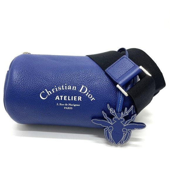AUTHENTIC Dior Atelier Roller bag Cylindrical Crossbody Shoulder Bag